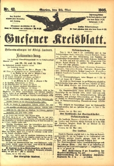 Gnesener Kreisblatt 1905.05.25 Nr42