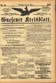 Gnesener Kreisblatt 1905.07.02 Nr53