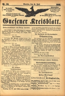 Gnesener Kreisblatt 1905.07.06 Nr54
