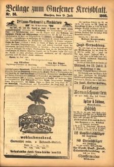 Beilage zum Gnesener Kreisblatt 1905.07.09 Nr55