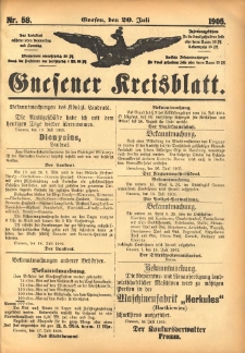 Gnesener Kreisblatt 1905.07.20 Nr58