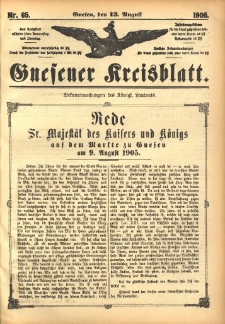 Gnesener Kreisblatt 1905.08.13 Nr65