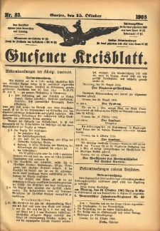 Gnesener Kreisblatt 1905.10.15 Nr83