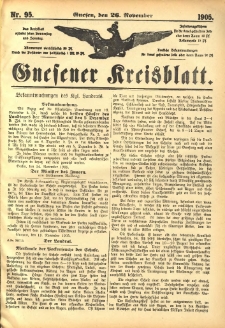 Gnesener Kreisblatt 1905.11.26 Nr95