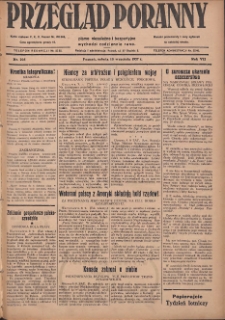 Przegląd Poranny: pismo niezależne i bezpartyjne 1927.09.10 R.7 Nr205