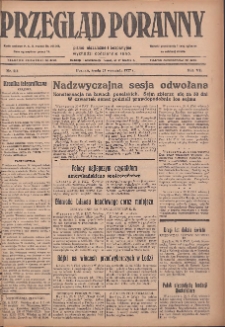 Przegląd Poranny: pismo niezależne i bezpartyjne 1927.09.21 R.7 Nr214