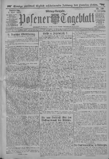 Posener Tageblatt 1914.04.09. Jg.53 Nr168