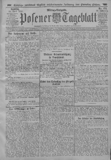 Posener Tageblatt 1914.04.14 Jg.53 Nr172