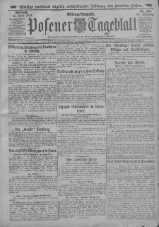 Posener Tageblatt 1914.04.22 Jg.53 Nr186
