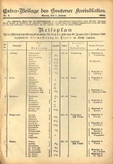 Extra-Beilage zum Gnesener Kreisblatt 1906.01.07 Nr2