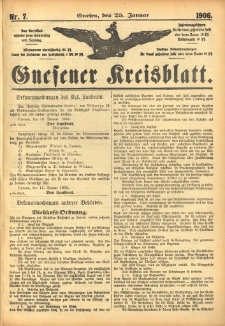 Gnesener Kreisblatt 1906.01.25 Nr7