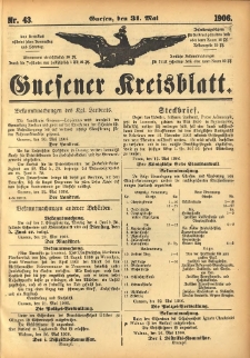 Gnesener Kreisblatt 1906.05.31 Nr43