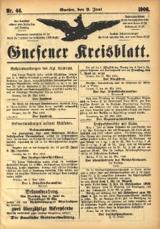 Gnesener Kreisblatt 1906.06.03 Nr44