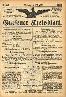 Gnesener Kreisblatt 1906.07.22 Nr58
