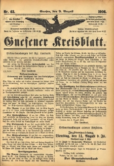 Gnesener Kreisblatt 1906.08.09 Nr63