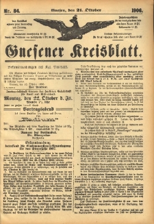 Gnesener Kreisblatt 1906.10.21 Nr84