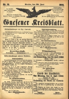 Gnesener Kreisblatt 1906.06.28 Nr51