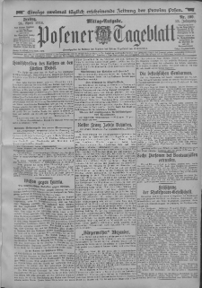 Posener Tageblatt 1914.04.24 Jg.53 Nr190
