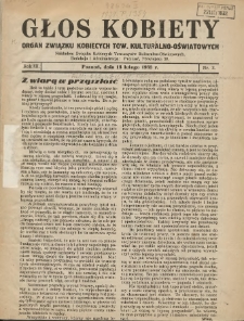 Głos Kobiety 1933.02.16 R.3 Nr3