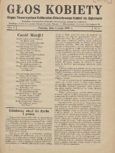 Głos Kobiety 1935.05.01 R.5 Nr5