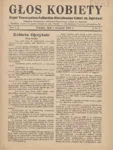 Głos Kobiety 1935.08.01 R.5 Nr8