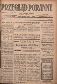 Przegląd Poranny: pismo niezależne i bezpartyjne 1928.03.24 R.8 Nr70