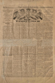 Zgoda : organ Związku Narodowego Polskiego w Stanach Zjednoczonych Północnej Ameryki. 1881-1882