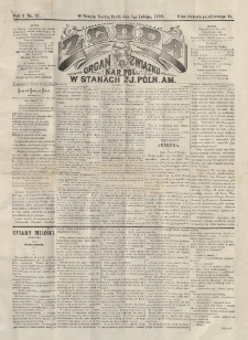Zgoda : organ Związku Narodowego Polskiego w Stanach Zjednoczonych Północnej Ameryki. 1882.02.01 R.1 No.11