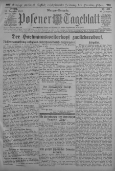Posener Tageblatt 1915.12.24 Jg.54 Nr601