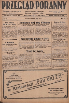 Przegląd Poranny: pismo niezależne i bezpartyjne 1928.07.26 R.8 Nr169