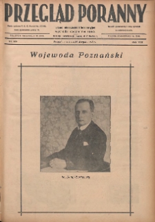 Przegląd Poranny: pismo niezależne i bezpartyjne 1928.08.19 R.8 Nr189