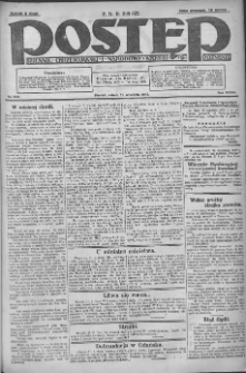 Postęp: dziennik chrześcijański i narodowy: wychodzi w Poznaniu 1924.09.13 R.35 Nr212