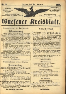 Gnesener Kreisblatt 1907.01.31 Nr9