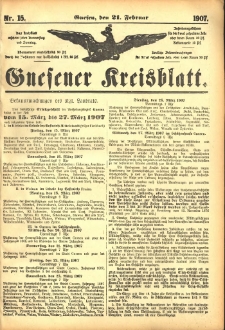 Gnesener Kreisblatt 1907.02.21 Nr15