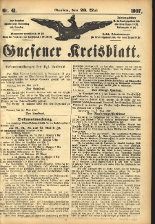 Gnesener Kreisblatt 1907.05.23 Nr41