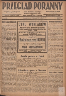 Przegląd Poranny: pismo niezależne i bezpartyjne 1928.11.29 R.8 Nr275