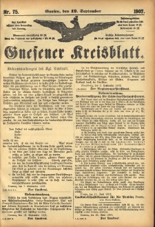 Gnesener Kreisblatt 1907.09.19 Nr75