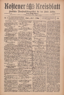 Kostener Kreisblatt: amtliches Ver&ouml;ffentlichungsblatt f&uuml;r den Kreis Kosten 1911.02.28 Jg.46 Nr25
