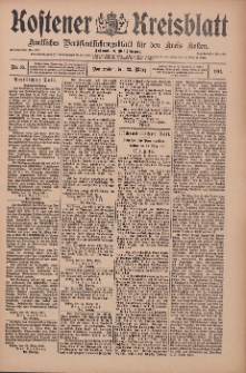 Kostener Kreisblatt: amtliches Veröffentlichungsblatt für den Kreis Kosten 1911.03.23 Jg.46 Nr35