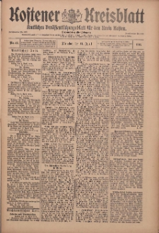Kostener Kreisblatt: amtliches Ver&ouml;ffentlichungsblatt f&uuml;r den Kreis Kosten 1911.04.11 Jg.46 Nr43