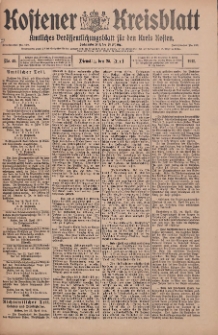 Kostener Kreisblatt: amtliches Ver&ouml;ffentlichungsblatt f&uuml;r den Kreis Kosten 1911.04.25 Jg.46 Nr49