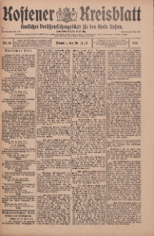 Kostener Kreisblatt: amtliches Veröffentlichungsblatt für den Kreis Kosten 1911.04.25 Jg.46 Nr49