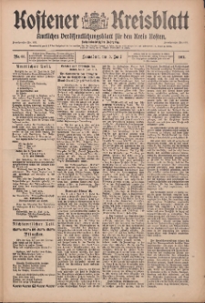 Kostener Kreisblatt: amtliches Ver&ouml;ffentlichungsblatt f&uuml;r den Kreis Kosten 1911.06.03 Jg.46 Nr66