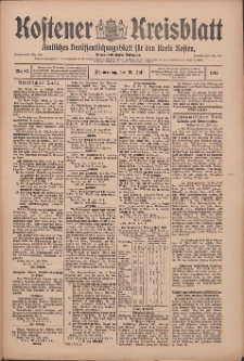 Kostener Kreisblatt: amtliches Ver&ouml;ffentlichungsblatt f&uuml;r den Kreis Kosten 1911.07.13 Jg.46 Nr83