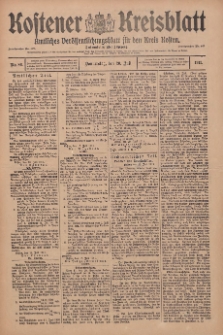 Kostener Kreisblatt: amtliches Ver&ouml;ffentlichungsblatt f&uuml;r den Kreis Kosten 1911.07.20 Jg.46 Nr86