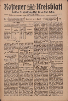 Kostener Kreisblatt: amtliches Veröffentlichungsblatt für den Kreis Kosten 1911.08.12 Jg.46 Nr96