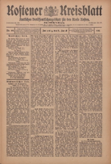 Kostener Kreisblatt: amtliches Ver&ouml;ffentlichungsblatt f&uuml;r den Kreis Kosten 1911.08.31 Jg.46 Nr104