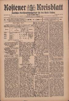 Kostener Kreisblatt: amtliches Ver&ouml;ffentlichungsblatt f&uuml;r den Kreis Kosten 1911.09.02 Jg.46 Nr105