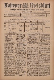 Kostener Kreisblatt: amtliches Ver&ouml;ffentlichungsblatt f&uuml;r den Kreis Kosten 1911.09.21 Jg.46 Nr113