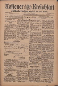 Kostener Kreisblatt: amtliches Ver&ouml;ffentlichungsblatt f&uuml;r den Kreis Kosten 1911.10.24 Jg.46 Nr127